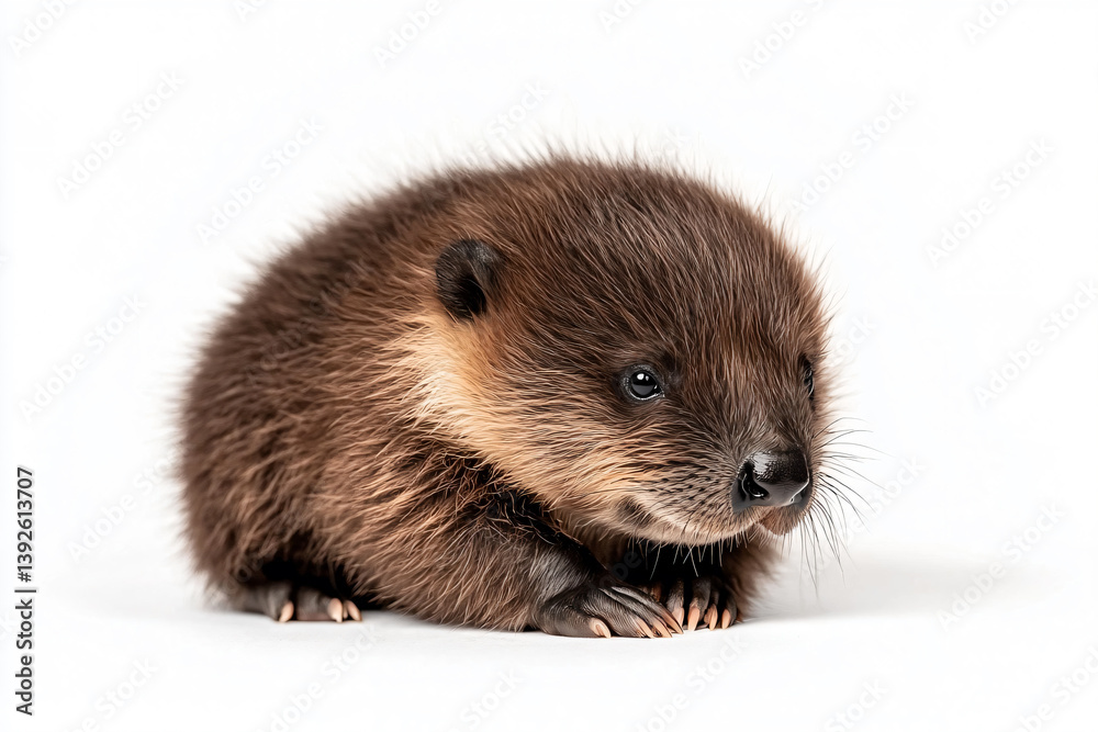 Obraz premium a small brown animal sitting on top of a white surface