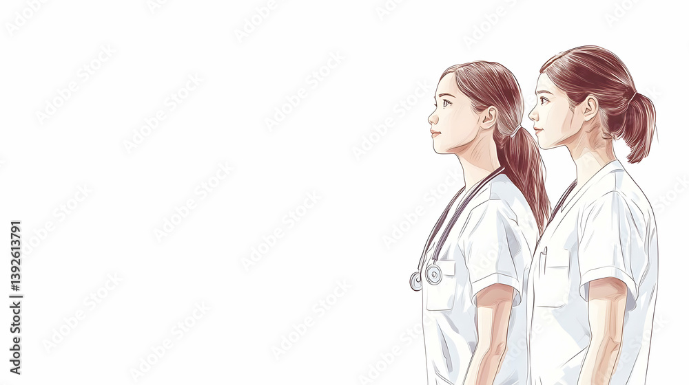 drawing nurses illustration drawing nurses illustration