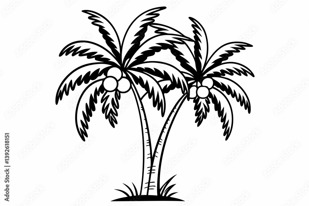 Obraz premium palm tree vector