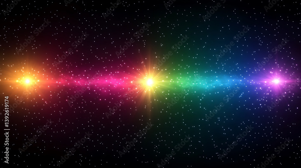 Fototapeta premium A colorful galaxy filled with shimmering stars and cosmic wonders creating a celestial masterpiece