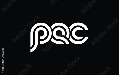 PEC Creative Unique Modern Letter Logo Design. Stylized logo featuring a unique letter design, presenting abstract minimalist aesthetics and modern appeal.