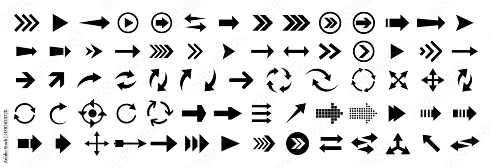 arrow icon set for target, direction, rotation, download, navigation, forward, fast, speed, pointer etc concept. arrows for website and design. arrow icon set for target, direction, rotation, download, navigation, forward, fast, speed, pointer etc concept. arrows for website and design.