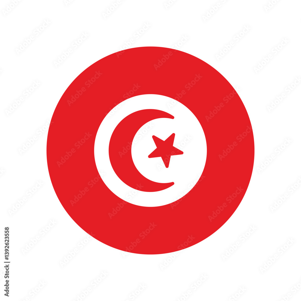 tunisia flag button tunisia flag button