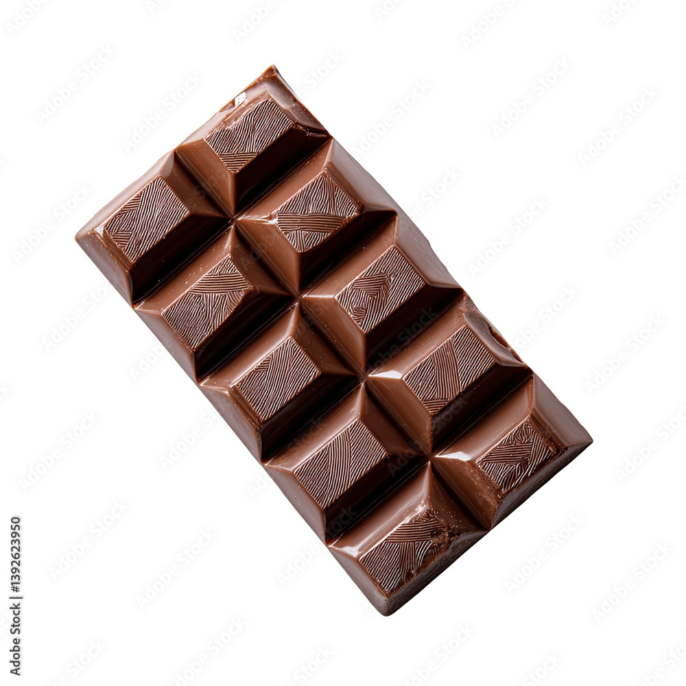 Obraz premium Dark Chocolate Bar on transparent background, chocolate bar png.