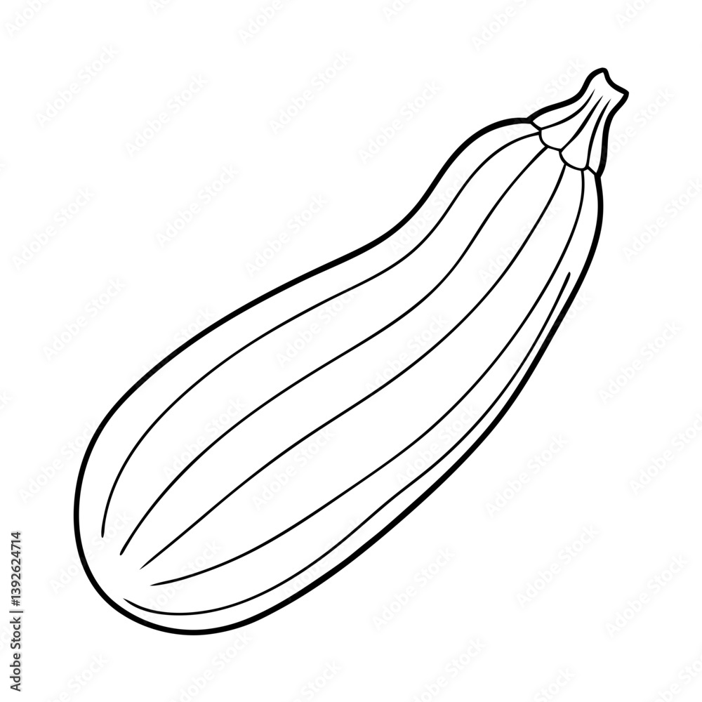 Zucchini Courgette Coloring Book Page Line Art Zucchini Courgette Coloring Book Page Line Art