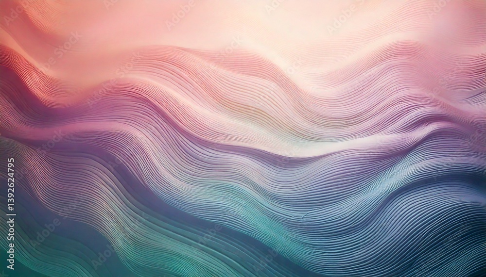 Obraz premium wave pattern gradient wall background with pastel color