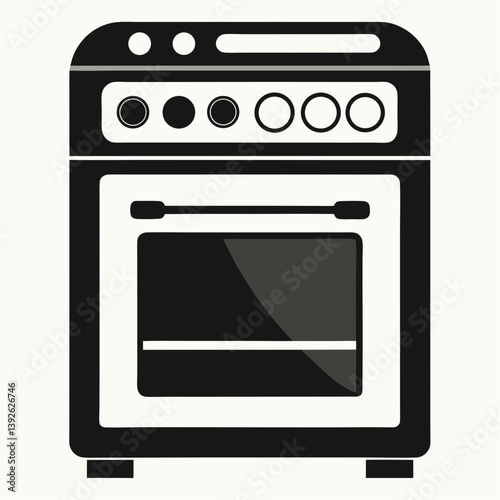 gas stove isolated on white