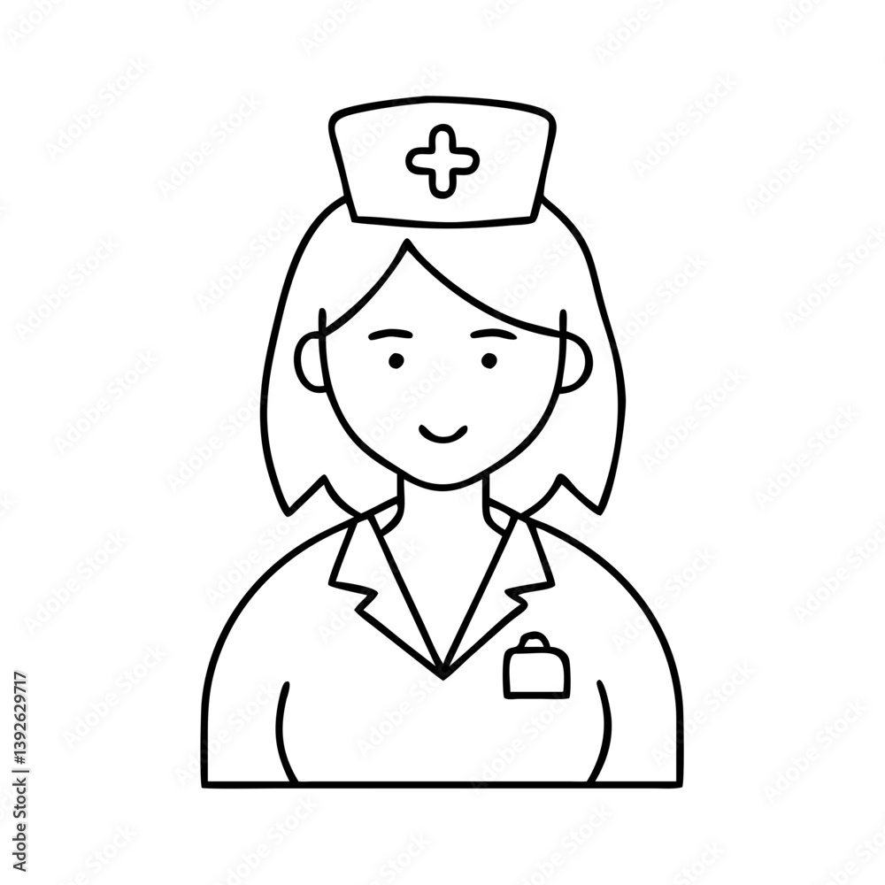nurse icon, nurse vector illustration-simple illustration of nurse, perfect for nurse logos and icons nurse icon, nurse vector illustration-simple illustration of nurse, perfect for nurse logos and icons