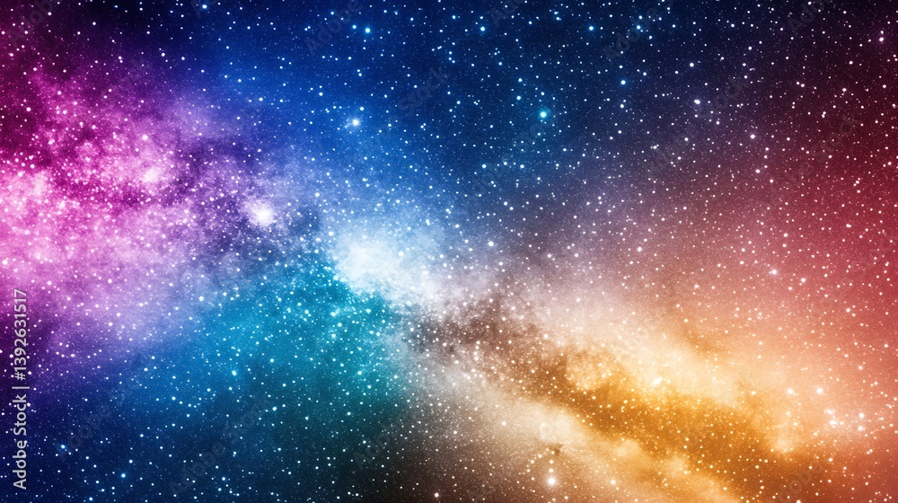 Fototapeta premium Expansive galaxy filled with stars and nebulas creating a majestic view of the vast universe