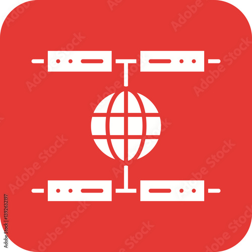 Global Servers icon vector image. Suitable for mobile apps, web apps and print media.