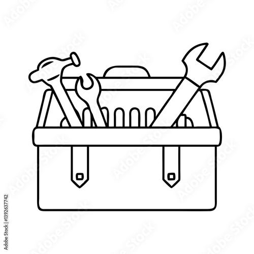 toolbox icon, toolbox vector illustration-simple illustration of toolbox, perfect for toolbox logos and icons