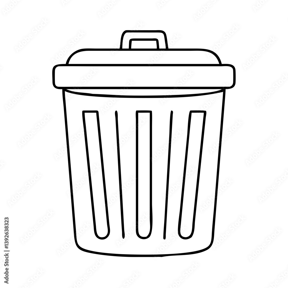 trash can icon, trash can vector illustration-simple illustration of trash can, perfect for trash can logos and icons trash can icon, trash can vector illustration-simple illustration of trash can, perfect for trash can logos and icons