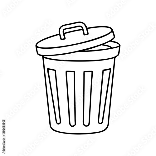 trash can icon, trash can vector illustration-simple illustration of trash can, perfect for trash can logos and icons