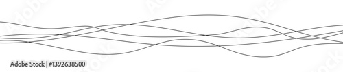 Thin curved wavy lines