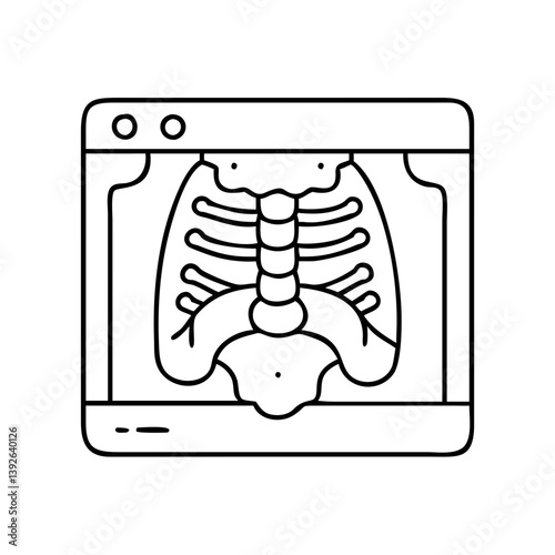 x ray icon, x ray vector illustration-simple illustration of x ray, perfect for x ray logos and icons