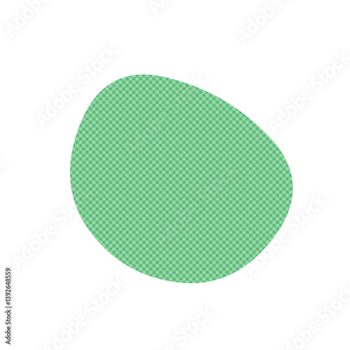 変形丸形柄入りフレーム　グリーン　グラフィック素材