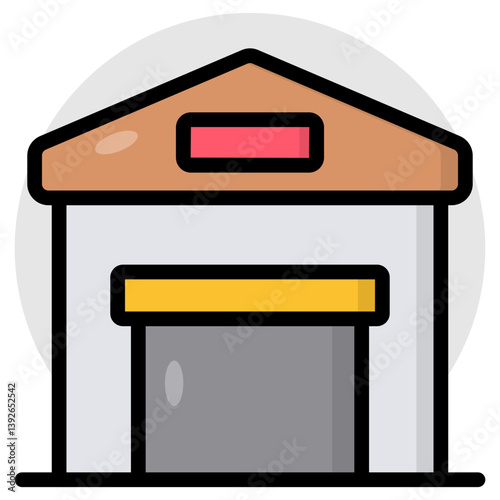 Modern design icon of warehouse