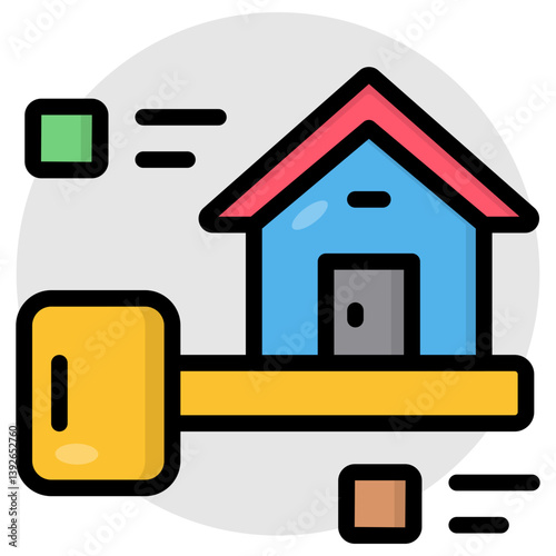 Editable design icon of home 
