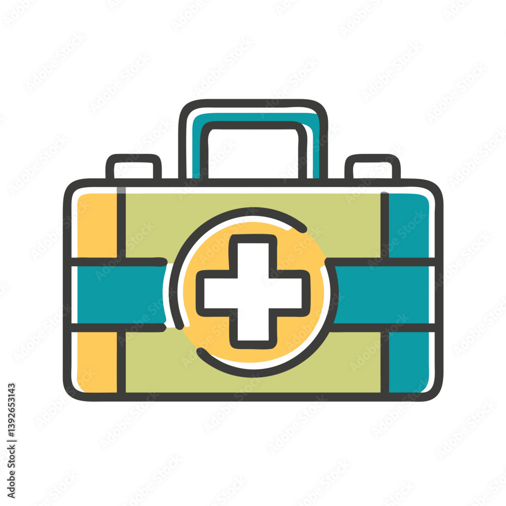Obraz premium First Aid Kit Icon on Transparent Background 