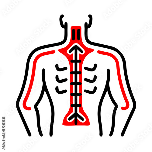 Massage icon representation illustrating human anatomy  