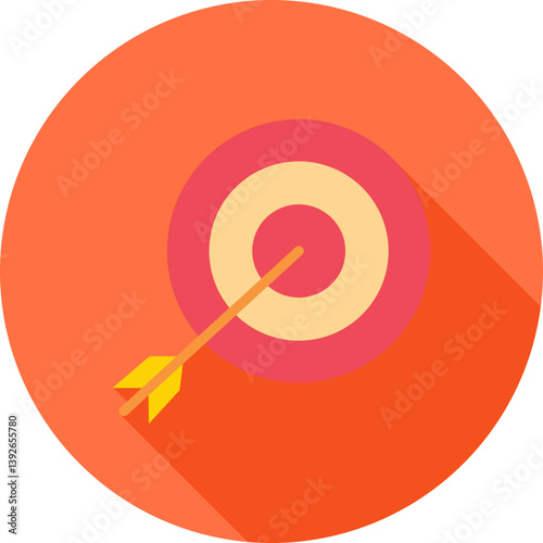 On Target icon vector image. Suitable for mobile apps, web apps and print media.