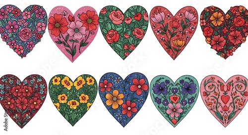 A Bouquet of Blooming Hearts AI Generated