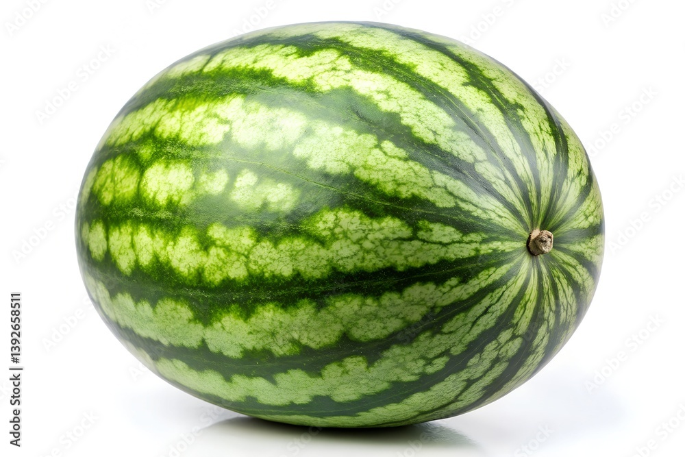 green watermelon isolated on white background green watermelon isolated on white background