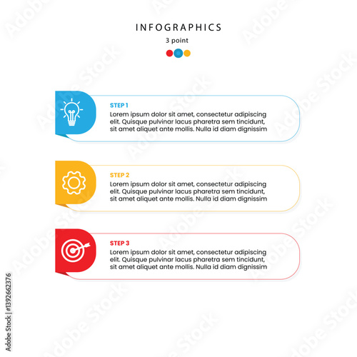 Business Infographic With 3 Options or Steps
