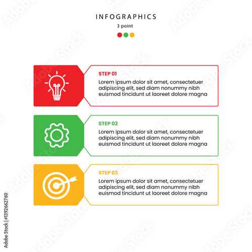 Business Infographic With 3 Options or Steps
