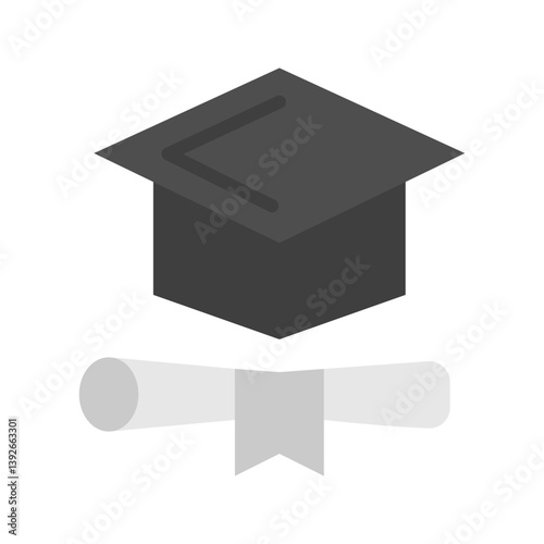 Diploma icon vector image. Suitable for mobile apps, web apps and print media.