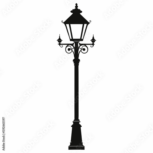 street lamp vector