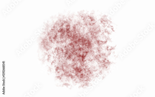 Abstract design of multicolored powder cloud against white background. Colorful brown powder texture.