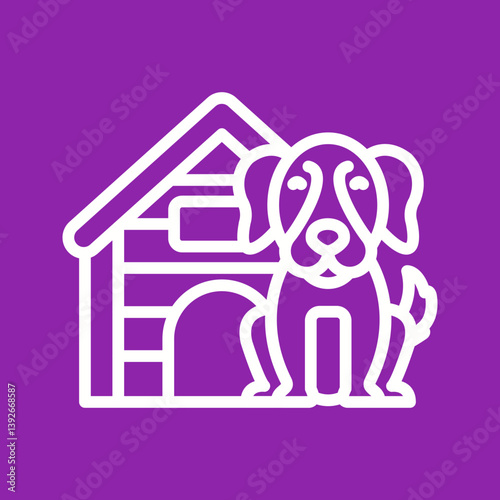 Pet House icon vector image. Suitable for mobile apps, web apps and print media.