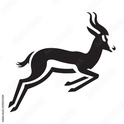 Silhouette of a Springbok in Motion