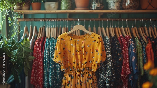 Wallpaper Mural Elegant Yellow Dress on Hanger Torontodigital.ca