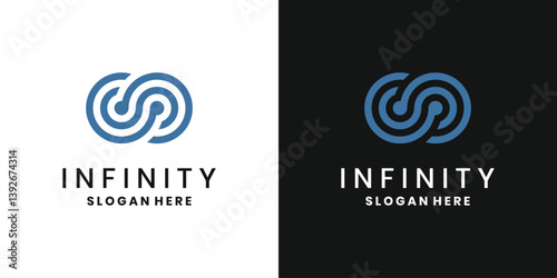 Modern infinity loop logo design
