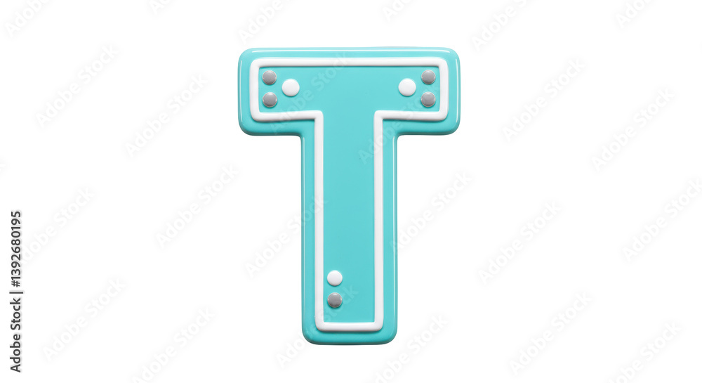 Isolated Glossy Letter T Alphabet Block Isolated Glossy Letter T Alphabet Block