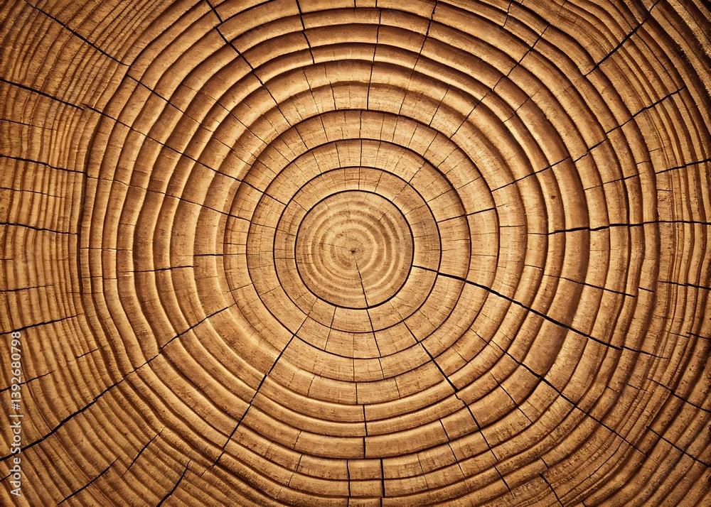 Fototapeta premium Close-Up of Tree Trunk Rings – Natural Wood Texture