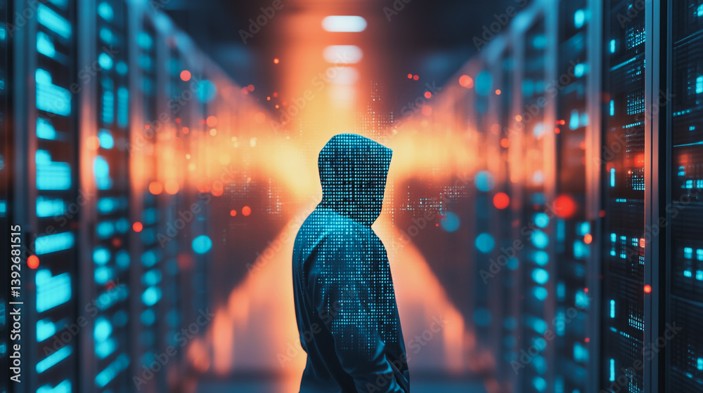 Hacker are planning to hack and attack networks and cyber security systems.abstract innovative cyber security network, using interconnected nodes to represent business partnerships on the Smart ciyt