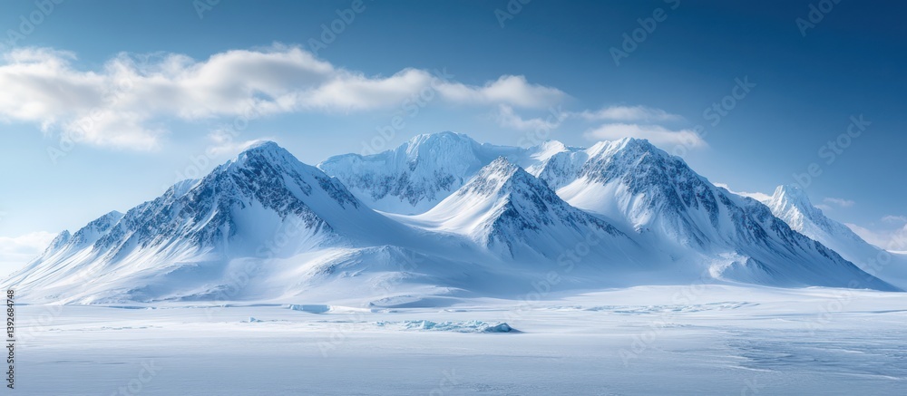custom made wallpaper toronto digitalArctic mountainscape, snowy plains, cloudy sky, winter, travel