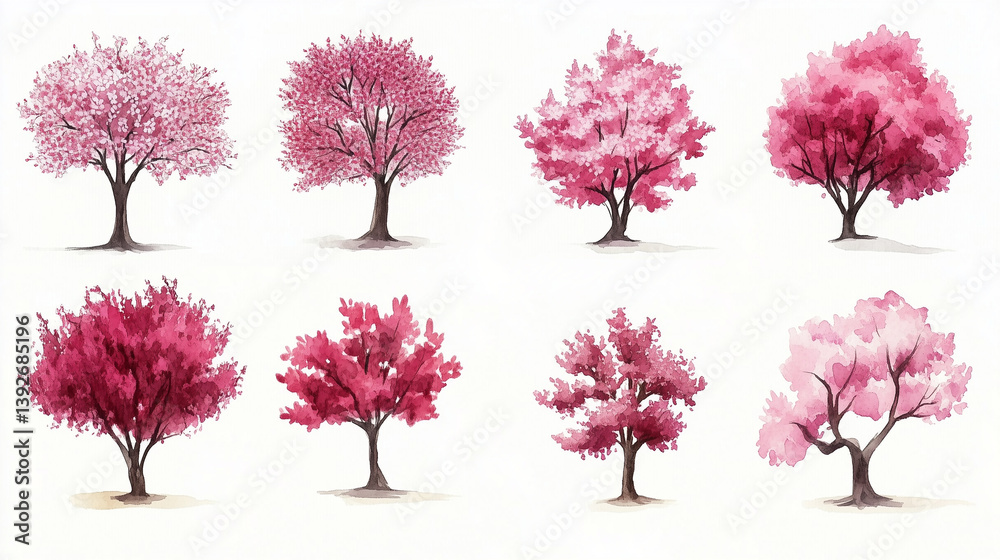 Obraz premium set tree, flower