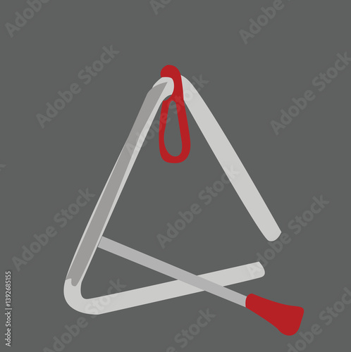 Musical triangle. Triangle musical instrument 