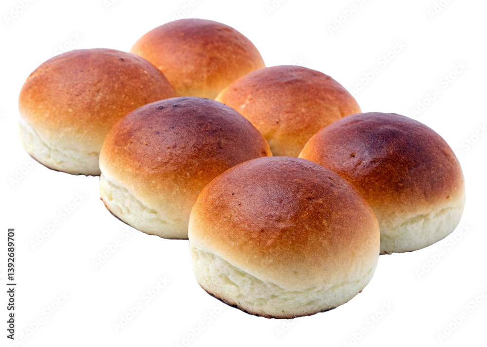 Baked buns isolated on transparent background Baked buns isolated on transparent background