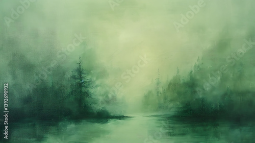 misty morning in the forest
