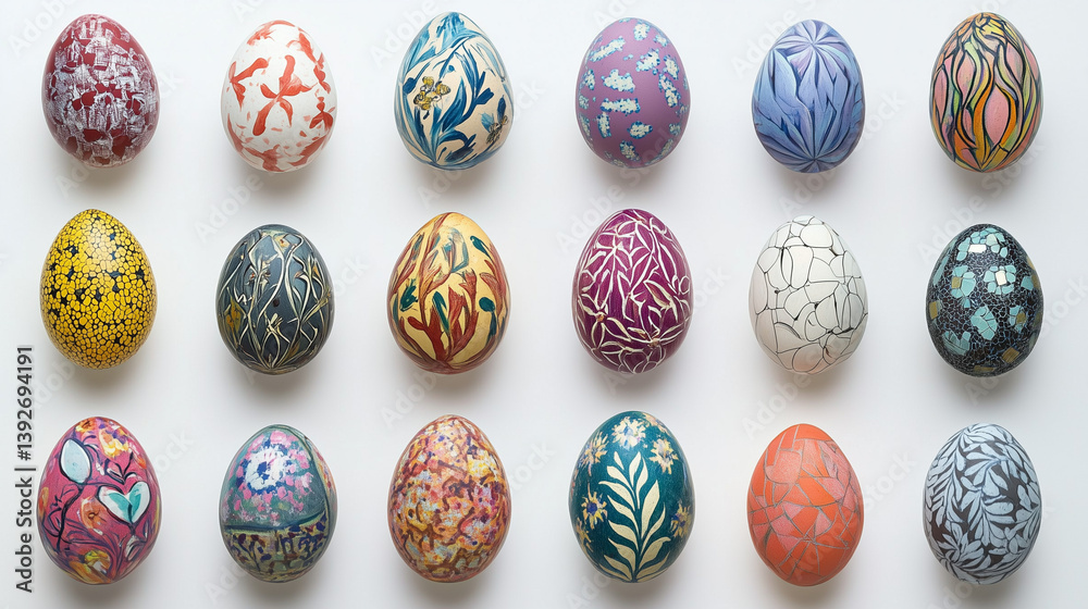 set of easter eggs set of easter eggs