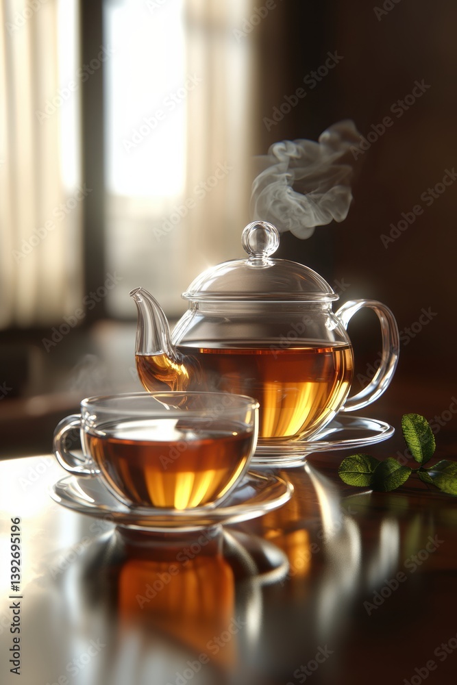 Hot tasty tea is served. Healthy drink. Relaxation. Hot tasty tea is served. Healthy drink. Relaxation.