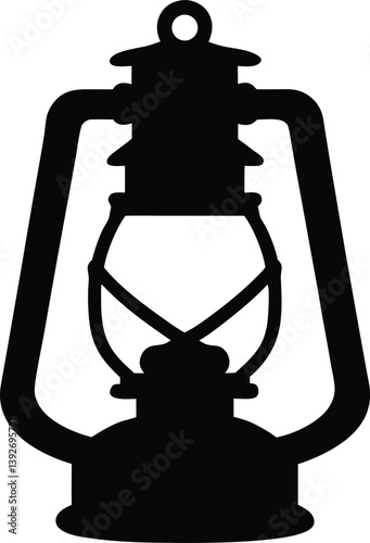 vintage camping lantern silhouette vector,vintage kerosene lamp clip art