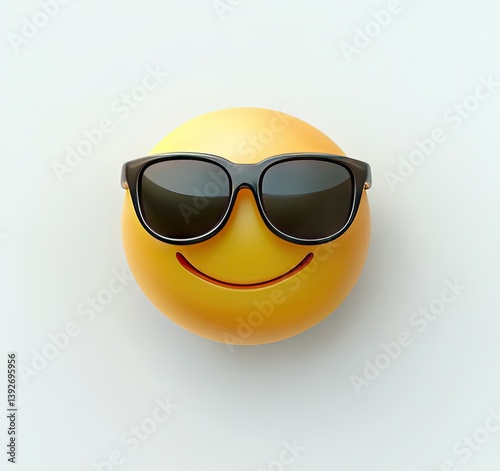 Happy, smiling emoji with sunglasses