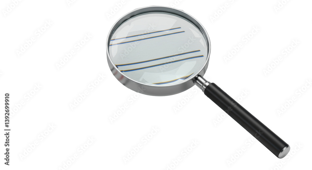 Isolated Magnifying Glass Object for Search Exploration Isolated Magnifying Glass Object for Search Exploration