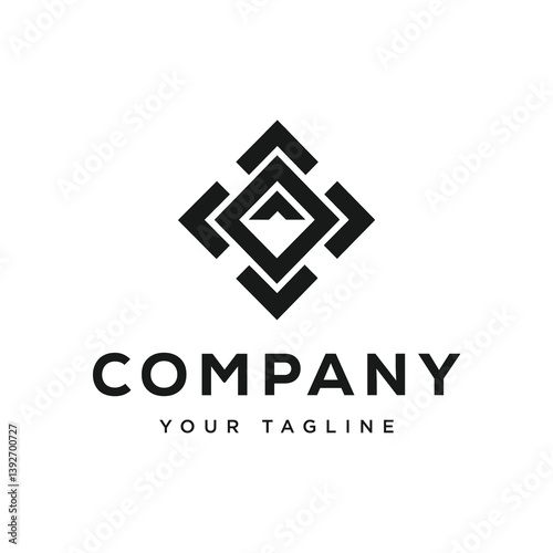 Abstract Geometric Logo Design Simple Modern Monogram for Company Brand Identity Elegant Business Symbol Isolated Graphic Element